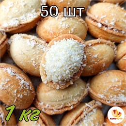 Орешки Рафаэлло с кокосом и молочным кремом из цельного коровьего молока премиум класса 1кг 50шт песочное печенье XOXONUTS 161
