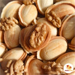 Орешки с вареной сгущенкой из цельного коровьего молока и грецким орехом премиум класса песочное печенье XOXONUTS 111